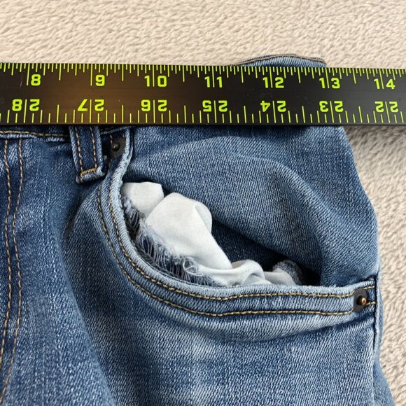 Levis Women's 511 Jeans Size 16  28x30 Straight Classic Blue Denim Mid Rise Y2K - Picture 8 of 16